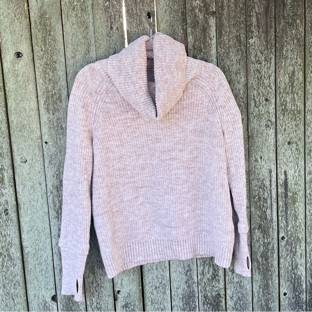 MARKET & SPRUCE Soft Pink Cowl Neck Long Sleeve Sweater Size M